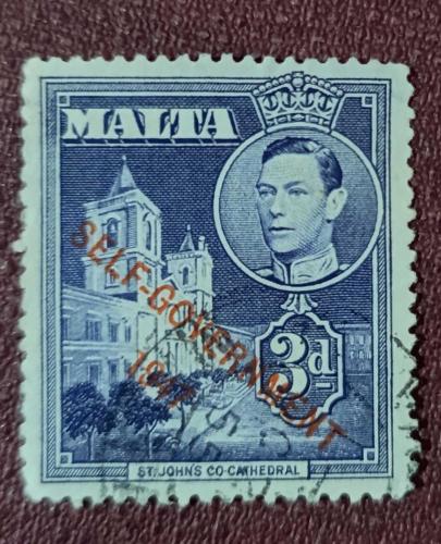 İngiliz Yönetimindeki Malta 1947_ damgalı