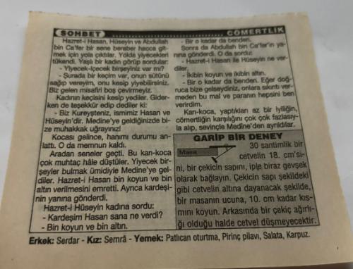 26 Haziran 1997-Orijinal Takvim Yaprağı-Doğum Günü-Söz,Nişan,Nikâh,Düğün ve Önemli Günler Hediyesi-Türkiye Gazetesi Takvimi-Ayet,Hadis (Hadis-i Şerif)-Türkiye'nin BM'ye katılışı(1945)-Cömertlik-Garip Bir Deney-Erkek:Serdar,Kız:Semra