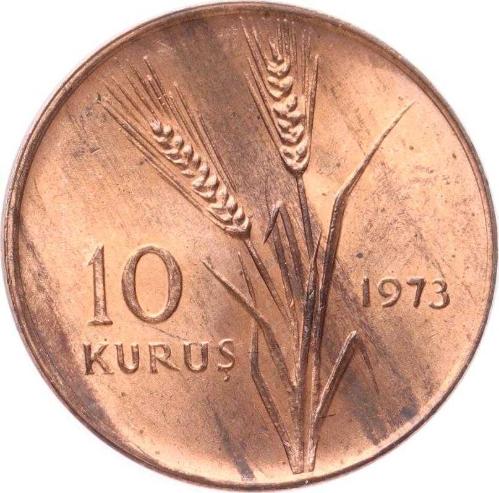 1973 Yılı 10 Kuruş - ÇİL TCM3252