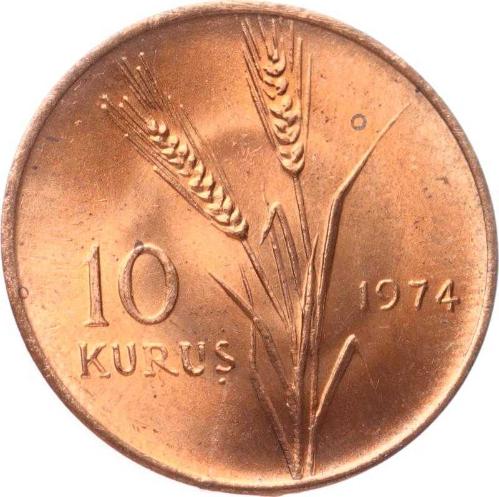 1974 Yılı 10 Kuruş - ÇİL TCM3253