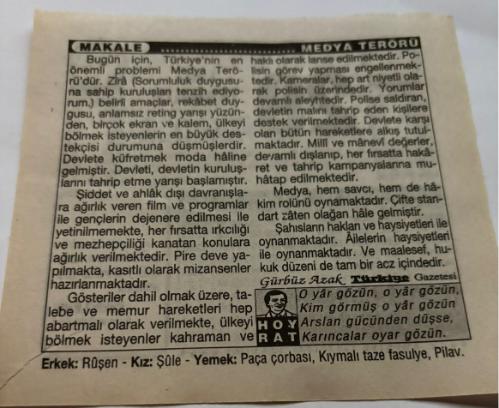 28 Temmuz 1997-Orijinal Takvim Yaprağı-Doğum Günü-Söz,Nişan,Nikâh,Düğün ve Önemli Günler Hediyesi-Türkiye Gazetesi Takvimi-Ayet,Hadis (Şakik-i Belhi)-I.Cihan Harbinin Başlaması(1914)-Medya Terörü-Erkek:Ruşen,Kız:Şule