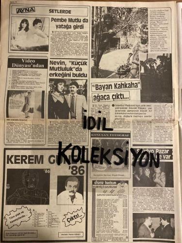 AYNA AKTÜELİTE VE MAGAZİN GAZETESİ - DOĞUM GÜNÜ HEDİYESİ (TURKİSH - NEWSPAPER) - 25 HAZİRAN 1986 - SAYI : 20 - TAM TAKIM 12 SAYFADIR -Serpil Çakmaklı-Faik Zambak-Erol Evgin-Setap Parman-Sibel Savacı-Gönül Yazar-Deniz Eren-Nejat Gürsoy-Mehmet Aslan-Yalçın Gülhan-Talat Bulut-Derya Arbaş-Aytaç Arman-Zuhal Olcay-Kerem Güney-Küçük Emrah-Mustafa Topaloğlu-Ahmet Kaya-Emin Barut-Güzide Kasacı-Norman Jewison-Dennis Lipscomb-İbrahim Tatlıses-Harika Avcı-Şevket Küçük-İlhan Gündüz-Hülya Yiğitalp-Ali Altan-Neşe Karaböcek-Senem Kavas-Sadık Kavas-Canan Başkaya-Mustafa Güneş-Murat Yıldız-Bertan Üsküdarlı-Tahsin Şahinkaya-Sema Şahinkaya-Ali Muhsin Nakipoğlu-Nesrin Yenişen-İhsan Kayral-Kostati-Nilgün Kazankaya-Togay Bayatlı-Şükran Bayatlı-Kamil Berk-Gülgün Sezer-Ahu Tuğba-Hasan Kazankaya-Zerrin Arbaş-Arzu Ece