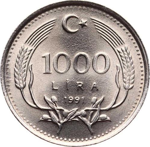 1991 Yılı 1000 Lira - ÇİL TCM3268