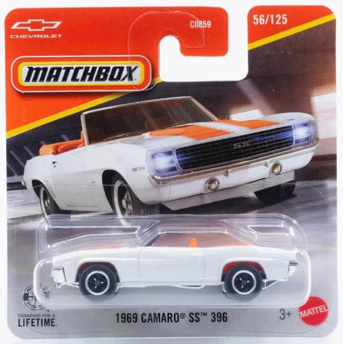 *** MATCHBOX 1969 CCAMARO SS 396METAL MODEL ARABA-BEYAZ-TURUNCU.  KUTUSUNDA SIFIR.