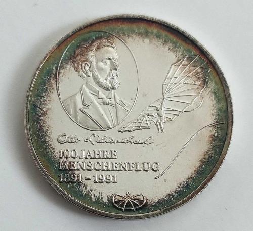 LOT.12 » 1991 ALMANYA  Otto Lilienthal'in Uçuşu 100.Yılı Hatıra Madalyon..