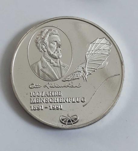 1991 ALMANYA Otto Lilienthal'in Uçuşu 100.Yıl Hatıra Madalyon..