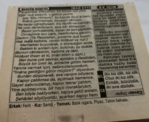 24 Ağustos 1997-Orijinal Takvim Yaprağı-Doğum Günü-Söz,Nişan,Nikâh,Düğün ve Önemli Günler Hediyesi-Türkiye Gazetesi Takvimi-Ayet,Hadis (Hadis-i Şerif)-Sultan Selim Han'ın Mercidabık Zaferi(1516)-İman Etti-Patlıcan Kızartırken-Erkek:Ferit,Kız:Sema