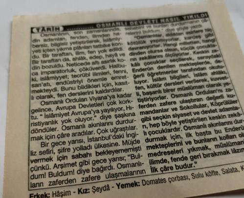 25 Ağustos 1997-Orijinal Takvim Yaprağı-Doğum Günü-Söz,Nişan,Nikâh,Düğün ve Önemli Günler Hediyesi-Türkiye Gazetesi Takvimi-Ayet,Hadis (Vergi)-Sultan Selim Han'ın Halep'i fethi(1516)-Osmanlı Devleti Nasıl Yıkıldı-Erkek:Haşim,Kız:Şeyda