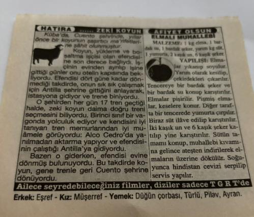 27 Ağustos 1997-Orijinal Takvim Yaprağı-Doğum Günü-Söz,Nişan,Nikâh,Düğün ve Önemli Günler Hediyesi-Türkiye Gazetesi Takvimi-Ayet,Hadis (Hazret-i Osman)-Şam-Medine Demiryolu'nun Açılışı(1908)-Zeki Koyun-Elmalı Muhallebi-Erkek:Eşref,Kız:Müşerref