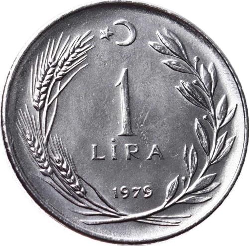 1979 Yılı 1 Lira (Ters) - ÇİL TCM3277