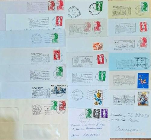 FRANSIZ ÖZEL FLAMLI ZARF LOTU (20 ADET) FRANSA