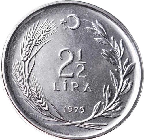 1979 Yılı 2½ Lira (Ters) - ÇİL TCM3282