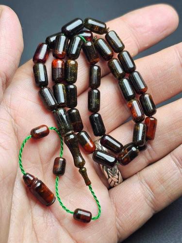 Orjinal objeden Muhammet yıldız eseri  nadir  simli Osmanlı  sıkma tespih