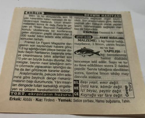 15 Ekim 1997-Orijinal Takvim Yaprağı-Doğum Günü-Söz,Nişan,Nikâh,Düğün ve Önemli Günler Hediyesi-Türkiye Gazetesi Takvimi-Ayet,Hadis (Vergi)-Yağmur Mevsimi-Dünya Standartlar Günü-Avrupa'da Gregoryan (bugünkü) Takvimi'nin kabulü(1582)-Beynin Haritası-Hamsi Buğulama-Erkek:Abbas,Kız:Firdevs