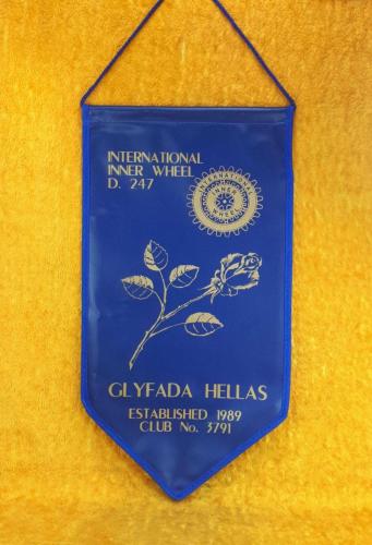 INTERNATIONAL INNER WHEEL  D.247 GLYFADA HELLAS ESTABLISHED 1989 CLUB No. 3791 FLAMA