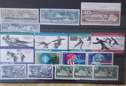 ESKİ ALMANYA DDR DAMGASIZ MNH 2 KARTELA