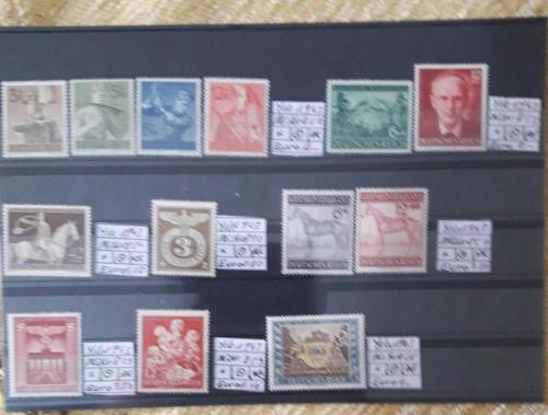 LOT.7 » 1943 D REİCH DAMGASIZ MNH 8 TAM SERİ -KAT DEĞERİ 15 EURO