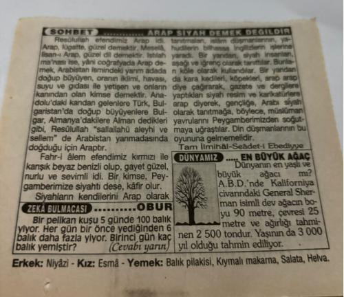25 Ekim 1997-Orijinal Takvim Yaprağı-Doğum Günü-Söz,Nişan,Nikâh,Düğün ve Önemli Günler Hediyesi-Türkiye Gazetesi Takvimi-Ayet,Hadis (Not)-Rusya'nın Kars ve Ardahan'ı İstemesi(1947)-Uluğ Bey'in şehid edilmesi(1449)-Arap Demek Siyah Demek Değildir-En Büyük Ağaç-Obur-Erkek:Niyazi,Kız:Esma