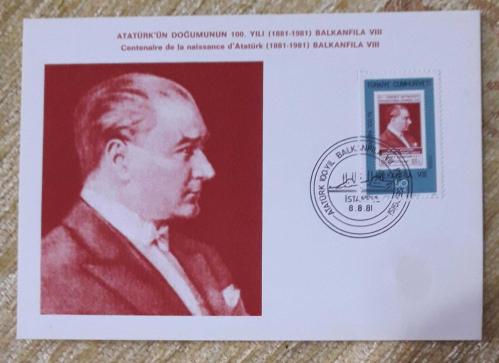 LOT.5 » ATATÜRK ÜN DOĞUMUNUN 100 YILI POSTA KARTI 3 ADET