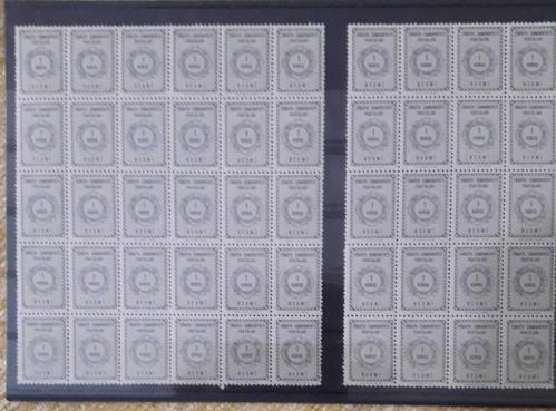 1 KURUŞ RESMİ DAMGASIZ 50 Lİ BLOKLAR 4 ADET