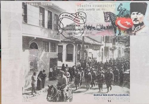 Bursa'nın kurtuluşu ve Atatürk temalı maksimum kart