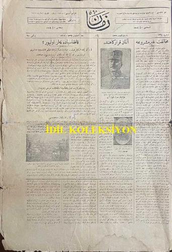 Osmanlıca Zaman Gazetesi, Orijinal Dönem Basım, (Ottoman Newspaper) - 18 Ağustos 1918 - Sayı: 134 - Hicri: 11 Zilkade 1336 - Rumi: 18 Ağustos 1334 - Muhalefet-i Gayr-i Meşrua - Kafkasya'da Neler Oluyor? - Bakü'de İngiliz Kuvveti - Sovyet Askerlerinin Şimal-i Kafkasya'ya Doğru Taarruzları - Türkiye ile Azerbaycan Arasındaki Münakit Muahede - Bolşevikler de Şimal-i Kafkasya İstikametinde Taarruz Ediyorlar - Türkiye-Azerbaycan Muahedesi - Alman Karargahında - (Fotoğraf) Alman Karargah-ı Umumisindeki Müzakerata İştirak Edenlerden Avusturya-Macaristan Erkan-ı Harbiye-i Umumiye Reisi Kolonel Ceneral Von Arz - (Fotoğraf) Müzakerata İştirak Edenlerden Avusturya-Macaristan Sabık Başvekili Mösyö Seidler - (Fotoğraf) Azerbaycan Kuvvetlerine Karşı Müdafaası İçin İngilizlerin Ahiren Bir Kuvve-i Askeriye Sevk Ettikleri Bakü Şehrinden Bir Manzara - Vaziyet-i Harbiye: Büyük Bir Meydan Muharebesi Hazırlanıyor - Almanlar Taarruz Edecekler mi? Ahval-i Siyasiye: Alman Karargahında Hükümdarlar Mülakatı