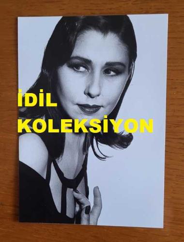 ŞARKICI ve SÖZ YAZARI NİLÜFER'İN ORİJİNAL FOTOĞRAFI (NİLÜFER YUMLU) - 12,5 x 9 cm EBADINDA - NİLÜFER, KADRAJA POZ VERİRKEN ÇEKİLMİŞ BİR KARE