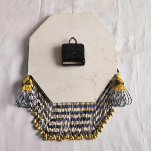 Cezaevi İşi El Örme Boncuklu Duvar Saati ( Kötü Kedi Şerafettin )