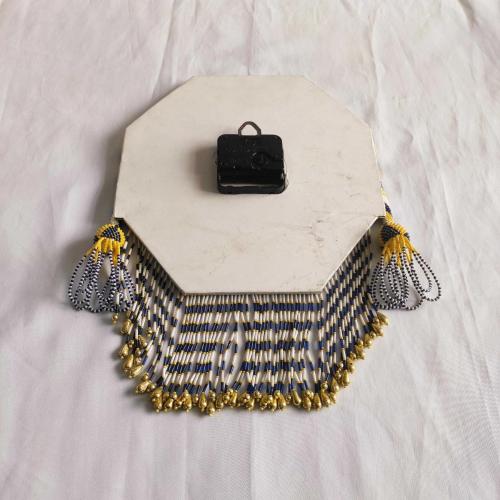 Cezaevi İşi El Örme Boncuklu Duvar Saati ( Kötü Kedi Şerafettin )