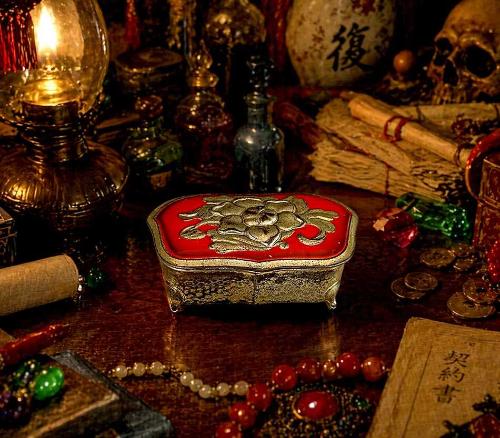 1960 Japon Yamatogumi Mineli Takı Kutusu