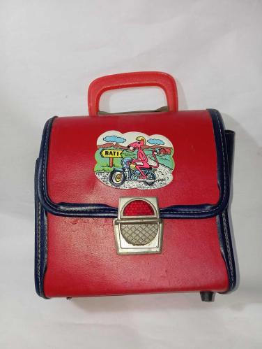 Eski dönem Pembe panter görselli beslenme çantası