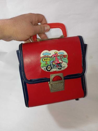 Eski dönem Pembe panter görselli beslenme çantası