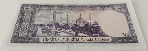 5.EMİSYON 4.TERTİP 500 TÜRK LİRASI KAĞIT PARA Z75 006437 SERİ NUMARALI ÇİLALTI ÇOK NADİRDİR