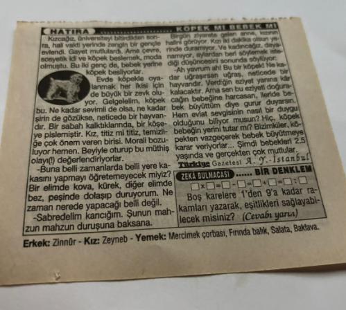 6 Aralık 1997-Orijinal Takvim Yaprağı-Doğum Günü-Söz,Nişan,Nikâh,Düğün ve Önemli Günler Hediyesi-Türkiye Gazetesi Takvimi-Ayet,Hadis (Sa'di-i Şirazi)-Fransa Kralı'nın Kanuni'den yardım istemesi(1525)-Kuzey Rüzgarları-Köpek mi Bebek mi-Bir Denklem-Erkek:Zinnur,Kız:Zeyneb