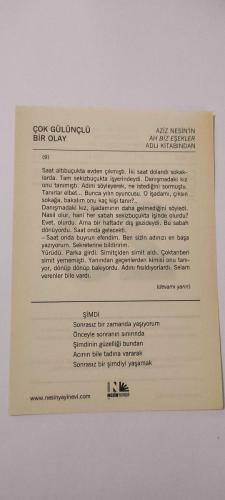 29 Ocak 2015-Orijinal Takvim Yaprağı-Doğum Günü-Söz,Nişan,Nikâh,Düğün ve Önemli Günler Hediyesi-Nesin Vakfı Takvimi-Manila'da (Filipinler) Asya-Afrika Yazarlar Birliğinin Lotus Ödülünü alıyor; Manila'da bir hafta kalıyor (1975). Vakıf'ta 