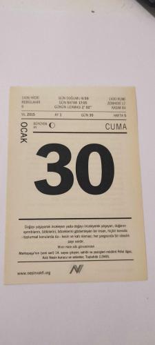 30 Ocak 2015-Orijinal Takvim Yaprağı-Doğum Günü-Söz,Nişan,Nikâh,Düğün ve Önemli Günler Hediyesi-Nesin Vakfı Takvimi-Çok Gülünçlü Bir Olay-Markopaşa'nın (yeni seri) 14. sayısı çıkıyor; sahibi ve yazıişleri müdürü Rıfat ligaz, Aziz Nesin kurucu ve sekreter; Toplatıldı (1949).-Aziz Nesin'in Ah Biz Eşekler adlı kitabından.