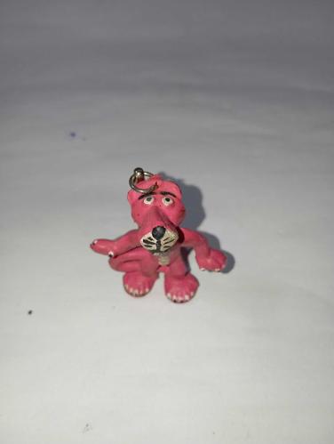 Pembe panter anahtarlık 5 cm plastik