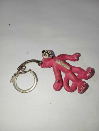 Pembe panter anahtarlık 5 cm plastik