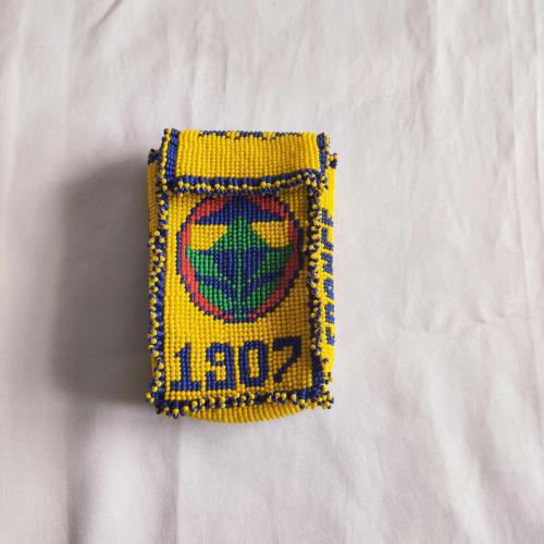 Cezaevi İşi Boncuk Örme Fenerbahçe Logolu Sigara Paketi Muhafazası