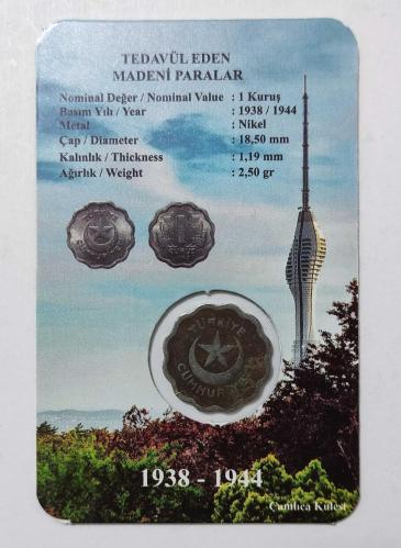 1939 Türkiye Cumhuriyeti Papatya 1 Kuruş..