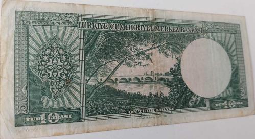 5.EMİSYON 1.TERTİP 10 TÜRK LİRASI KAĞIT PARA SERİ E14 76805 SERİ NUMARALI SERİNİN EN NADİRİ ÇOK ÇOK TEMİZ ÇOK NADİRDİR