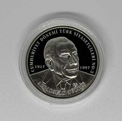 ALPARSLAN TÜRKEŞ GÜMÜŞ HATIRA PARASI (SERTFİKASIZ)