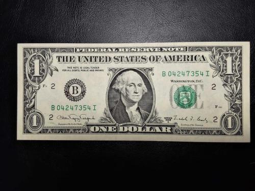 1988  A YILINA AİT B SERİ  ABD 1 DOLAR YEŞİL MÜHÜR ÇA  ABD 1226