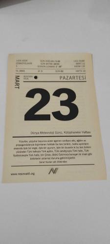 23 Mart 2015-Orijinal Takvim Yaprağı-Doğum Günü-Söz,Nişan,Nikâh,Düğün ve Önemli Günler Hediyesi-Nesin Vakfı Takvimi-Medeniyetin İlk Girişi-Aziz Nesin'in Büyük Grev adlı kitabından.