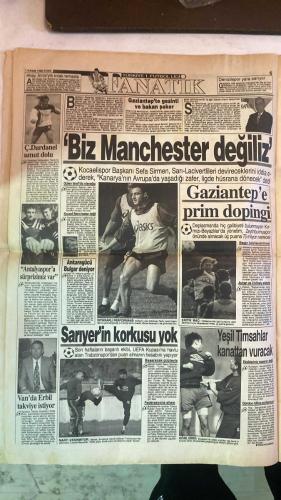 FANATİK SPOR GAZETESİ - TURKISH NEWSPAPER - DOĞUM GÜNÜ HEDİYESİ  - EKSİKSİZ TAM TAKIM GAZETE - 1 KASIM 1996 CUMA - SAYI: 347 - ALİ SAMİ YEN - RİCARDO GOMEZ - FATİH TERİM - RAİ - LEONARDO - DELY VALDES - LOKO - HAYRETTİN - BÜLENT - VEDAT - ÖMİT - HAGİ - ARİF - B. HAKAN - NECİL ÜLGEN - CAN UYGUC - İSMET TONGO - TEMEL ÖZALAK - OĞUZ DİZER - MUSTAFA OKTAY - EROL DEMİRKOL - AZİZ UZUN - MURAD SEZER - VEDAT DANACU - CENGİZ KAPTAN - GERÇEK SPOR GAZETESİ - FANATİK - HÜSRAN GECESİ - ACEMİLER MANGASI - TERİM'İN TAKTİĞİ - SENFONİDEN KAKAFONİYE - CUP WINNERS - MİLLİ TAKIMIMIZ'DAN SONRA - PARİS'TE İKİNCİ HÜSRAN - DÜŞMEYEN KAZANDI - CİM BOM BAŞKA BAHARA - HAGİ'YE ADIM ATTIRMADILAR - MAÇ ÖNCESİ ARBEDE ÇIKTI - PARİS'TE 'FARKLI' TANGO - GOLLER YAĞMUR GİBİ - TARAFTARA YAZIK OLDU - BASİT HATALAR - SLOVAK HAKEM ÇILDIRTTI - GALATASARAY - PARİS SAİNT GERMAİN - PARİS SAİNT GERMAİN 4-0 GALATASARAY