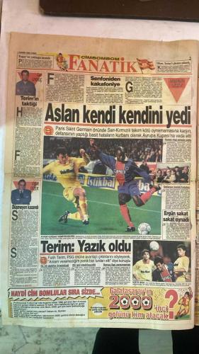 FANATİK SPOR GAZETESİ - TURKISH NEWSPAPER - DOĞUM GÜNÜ HEDİYESİ  - EKSİKSİZ TAM TAKIM GAZETE - 1 KASIM 1996 CUMA - SAYI: 347 - ALİ SAMİ YEN - RİCARDO GOMEZ - FATİH TERİM - RAİ - LEONARDO - DELY VALDES - LOKO - HAYRETTİN - BÜLENT - VEDAT - ÖMİT - HAGİ - ARİF - B. HAKAN - NECİL ÜLGEN - CAN UYGUC - İSMET TONGO - TEMEL ÖZALAK - OĞUZ DİZER - MUSTAFA OKTAY - EROL DEMİRKOL - AZİZ UZUN - MURAD SEZER - VEDAT DANACU - CENGİZ KAPTAN - GERÇEK SPOR GAZETESİ - FANATİK - HÜSRAN GECESİ - ACEMİLER MANGASI - TERİM'İN TAKTİĞİ - SENFONİDEN KAKAFONİYE - CUP WINNERS - MİLLİ TAKIMIMIZ'DAN SONRA - PARİS'TE İKİNCİ HÜSRAN - DÜŞMEYEN KAZANDI - CİM BOM BAŞKA BAHARA - HAGİ'YE ADIM ATTIRMADILAR - MAÇ ÖNCESİ ARBEDE ÇIKTI - PARİS'TE 'FARKLI' TANGO - GOLLER YAĞMUR GİBİ - TARAFTARA YAZIK OLDU - BASİT HATALAR - SLOVAK HAKEM ÇILDIRTTI - GALATASARAY - PARİS SAİNT GERMAİN - PARİS SAİNT GERMAİN 4-0 GALATASARAY