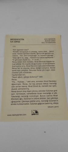 29 Mart 2015-Orijinal Takvim Yaprağı-Doğum Günü-Söz,Nişan,Nikâh,Düğün ve Önemli Günler Hediyesi-Nesin Vakfı Takvimi-Medeniyetin İlk Girişi-Aziz Nesin'in Büyük Grev adlı kitabından.
