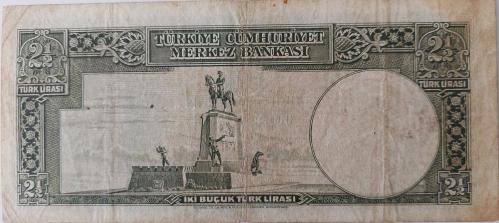 2.EMİSYON 1.TERTİP 2,5 İKİ BUÇUK TÜRK LİRASI SERİ B2 140210 NOLU NATÜREL ÇOK ÇOK TEMİZ KAĞIT PARA EN NADİRİ