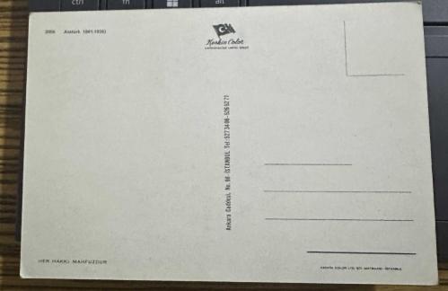 Atatürk çizim Eski Kartpostal keskin color