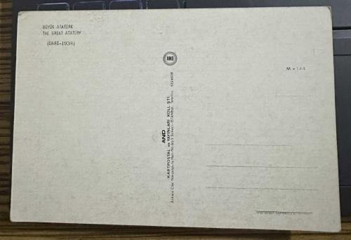 Gazi Mustafa Kemal Atatürk Eski Kartpostal